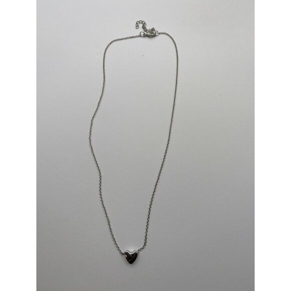 Sagittarius Constellation Heart Pendant Necklace Silver Tone Minimalist Jewelry - Picture 4 of 5